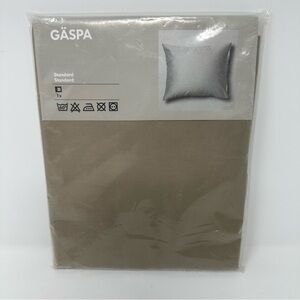 IKEA Gaspa Standard Pillowcase Taupe Brown Color 20x30” One Case 100% Cotton